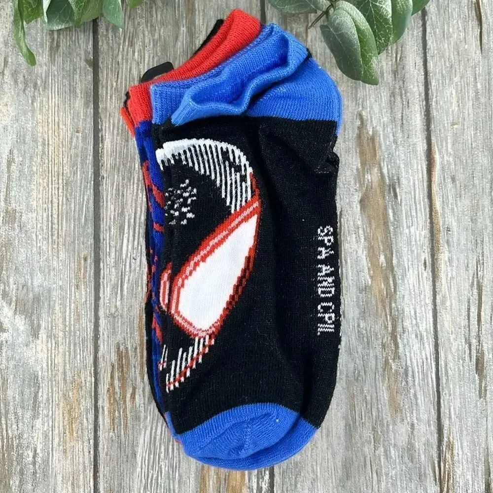 Boys Spider-Man No Show Comfy Socks 6-Pack Size L